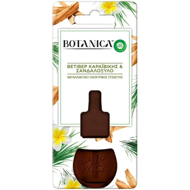 AIRWICK BOTANICA  Αρωματικό Χώρου Βέτιβερ & Σανδαλόξυλο Ανταλλακτικό 19ml