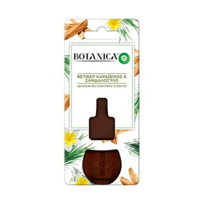 AIRWICK BOTANICA Αρωματικό Χώρου Βέτιβερ & Σανδαλόξυλο Ανταλλακτικό 19ml