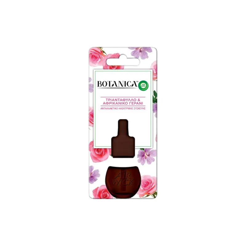 AIRWICK Ανταλλακτικό για Συσκευές Πρίζας Botanica με Άρωμα Τριανντάφυλλο & Αφρικανικό Γεράνι 19ml