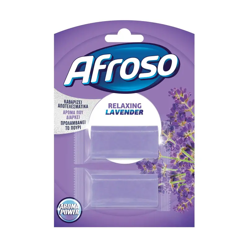 AFROSO Στερεό Block Τουαλέτας Relaxing Lavender Ανταλλακτικό 2x40g