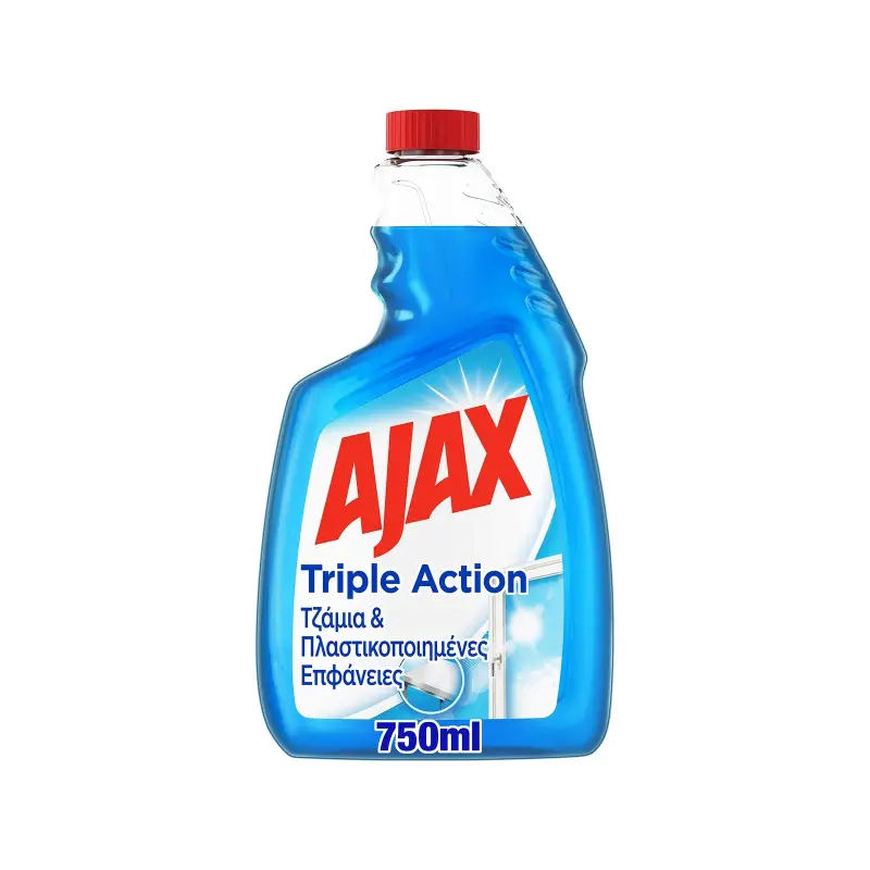 AJAX Triple Action Ανταλλακτικό για Καθαριστικό Υγρό Τζαμιών 750ml