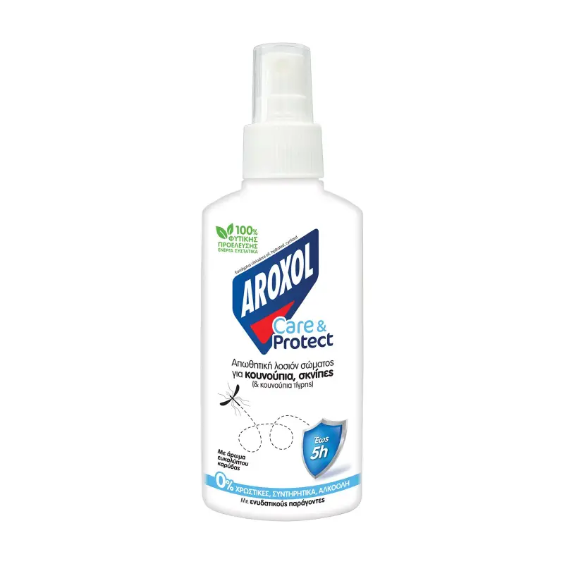 AROXOL Care & Protect Απωθητική Λοσιόν Σώματος για Κουνούπια & Σκνίπες 100ml