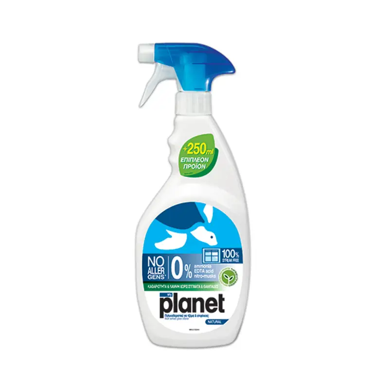 PLANET Υγρό για Τζάμια Natural 750 ml +250 ml ) 3 τεμάχια -40'