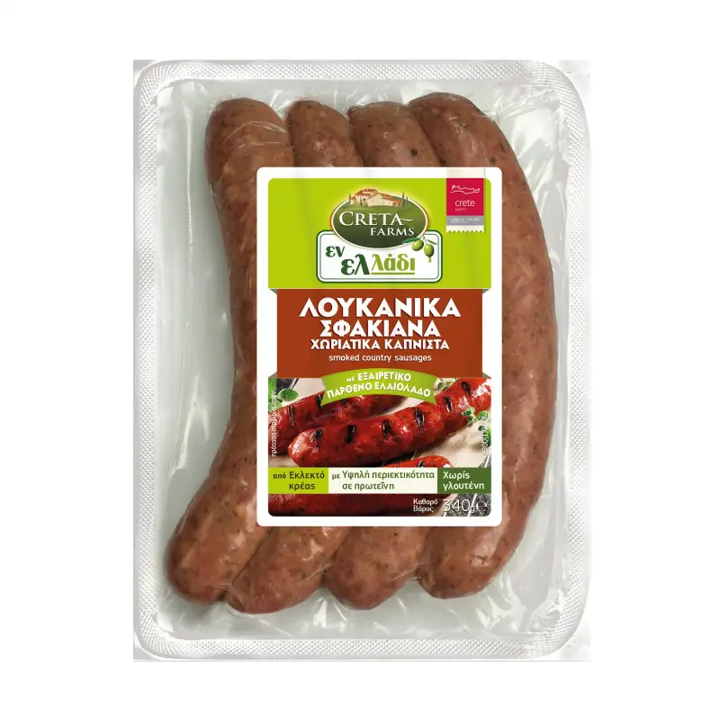 CRETA FARMS Εν Ελλάδι Λουκάνικα Σφακιανά Χωρίς γλουτένη 340g