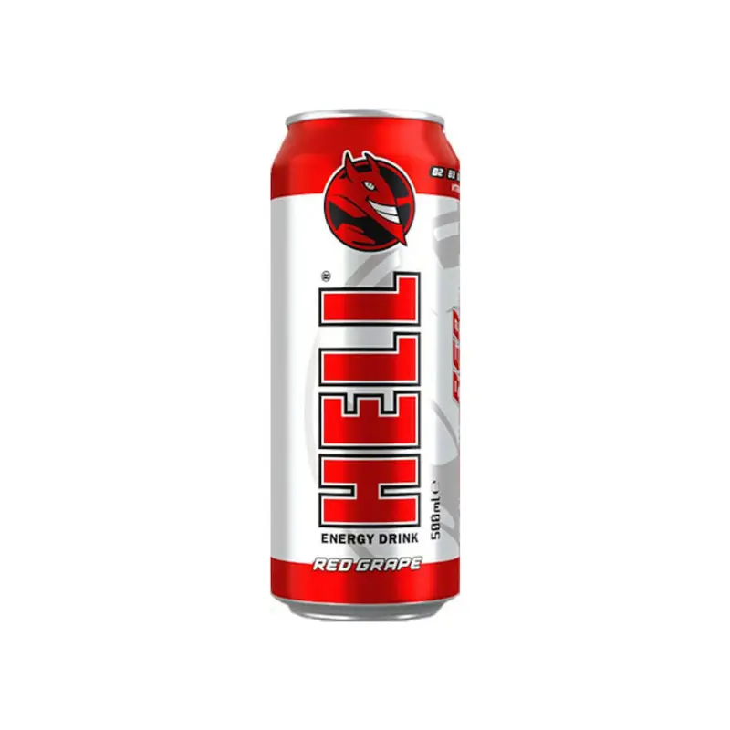 HELL Energy Drink Red Grape με Ανθρακικό σε Κουτί 500ml