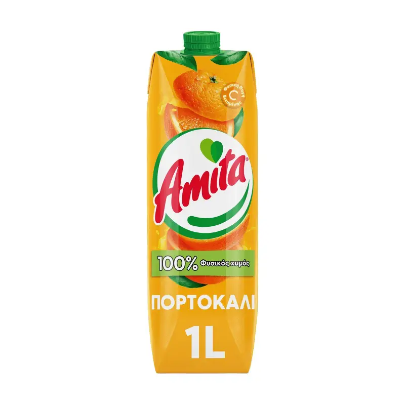 AMITA Χυμός Φυσικός Πορτοκάλι 1lt