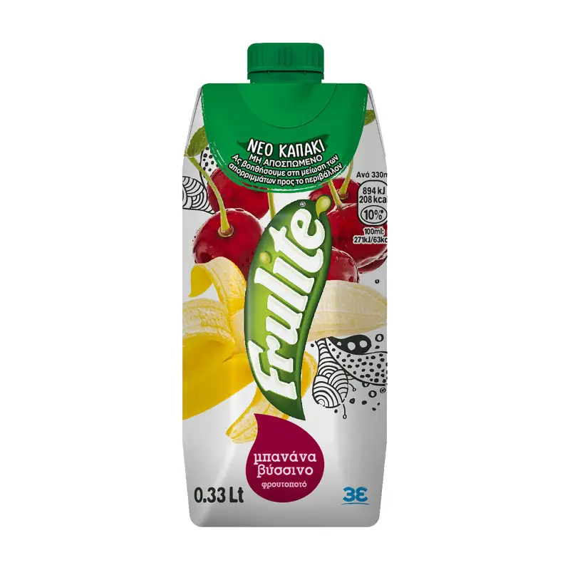 FRULITE Φρουτοποτό Μπανάνα Βύσσινο 330ml