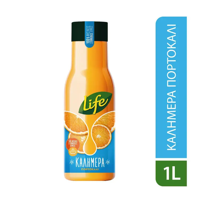 LIFE Καλημέρα Φυσικός Χυμός Πορτοκάλι 1lt