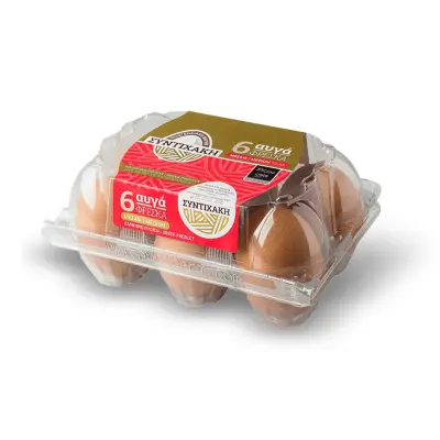 ΣΥΝΤΙΧΑΚΗΣ Φρέσκα αυγά Medium 53-63gr 6 Τεμάχια