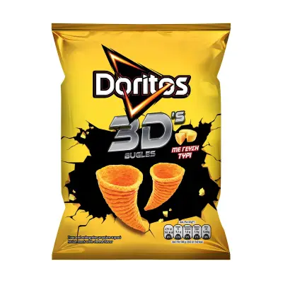 DORITOS 3Ds Bugles Σνακ με γεύση Τυρί 75g