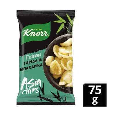 KNORR Asia Chips με γεύση Γαρίδα & Μπαχαρικά 75g