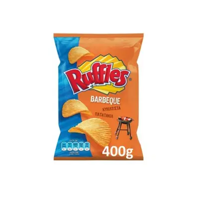 RUFFLES CHIPS PROFESSIONAL 400g, (BBQ ΚΥΜΑΤΙΣΤΑ)