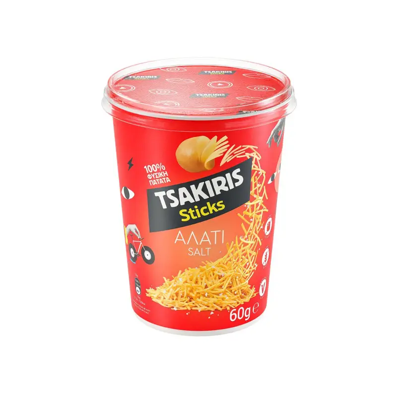 TSAKIRIS Sticks Cup Αλάτι 60g