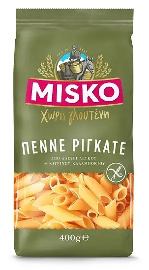 MISKO Μακαρόνια Πέννε Ριγκάτε Χωρίς Γλουτένη (400g)
