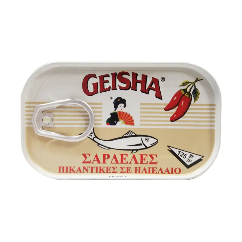 GEISHA Σαρδέλες Πικάντικες σε Ηλιέλαιο 125g