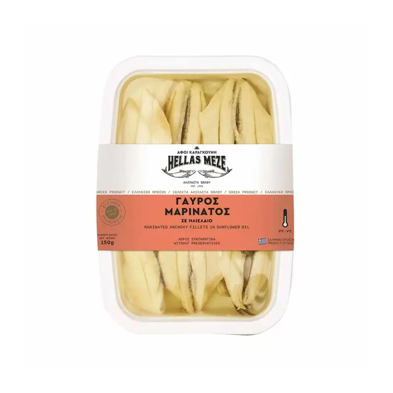 HELLAS MEZE Γαύρος Μαρινάτος Σε Ηλιέλαιο 150gr