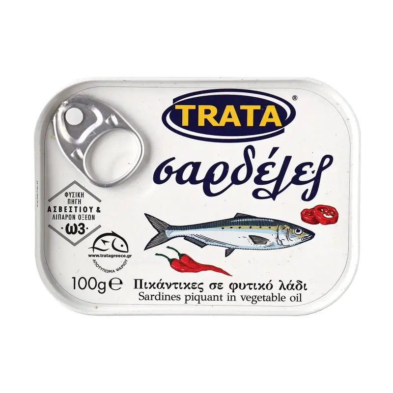 TRATA Σαρδέλες Πικάντικες σε Φυτικό Λάδι 100g