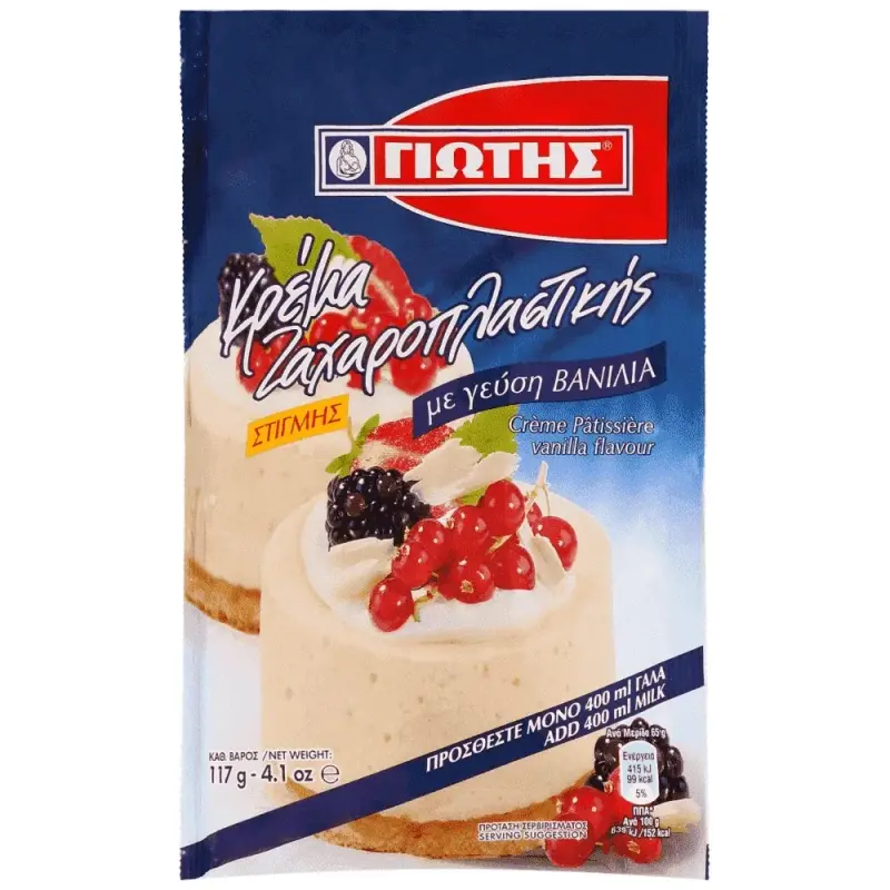 ΓΙΩΤΗΣ Κρέμα Ζαχαροπλαστικής Βανίλια 117gr