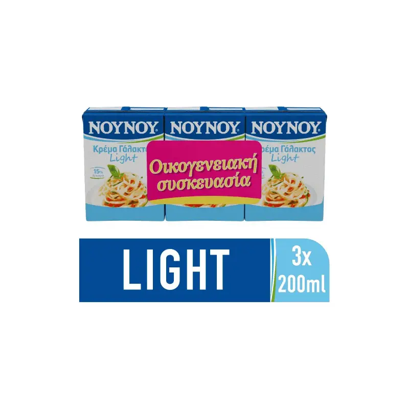 ΝΟΥΝΟΥ Κρέμα Γάλακτος Light 3x200ml