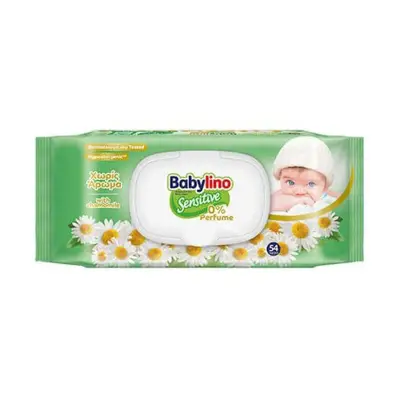 BABYLINO Μωρομάντηλα Sensitive 0' Perfume 54 Τεμάχια