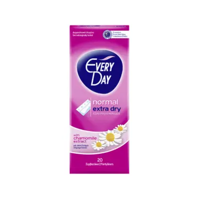 EVERYDAY Extra Dry Normal με Εκχύλισμα Χαμομηλιού Σερβιετάκια 20τμχ