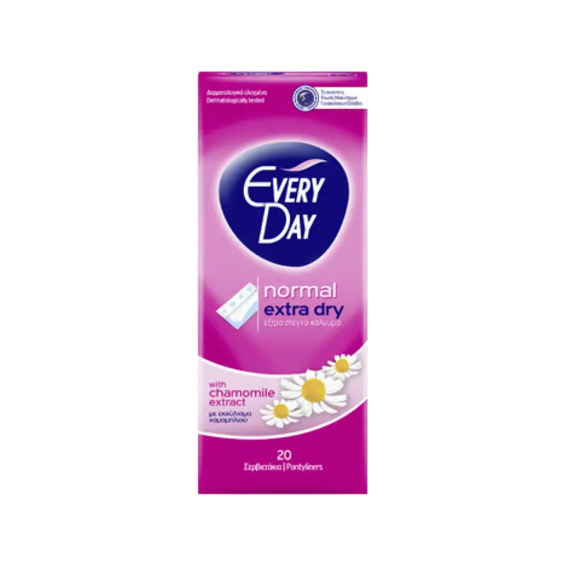 EVERYDAY Extra Dry Normal με Εκχύλισμα Χαμομηλιού Σερβιετάκια 20τμχ