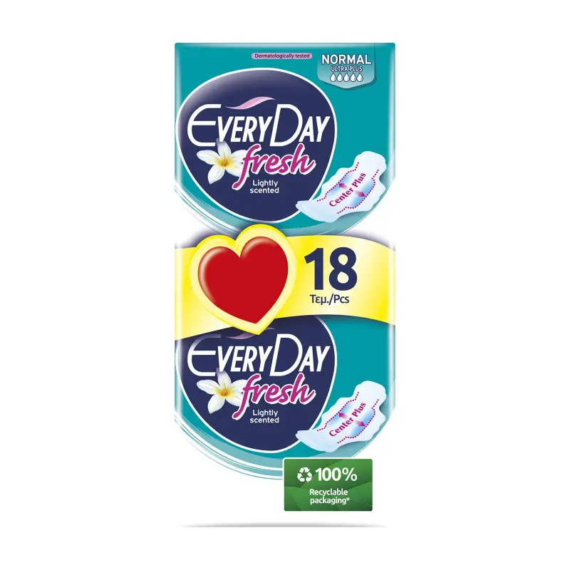 EVERYDAY Fresh Σερβιέτες Ultra Plus Normal 18τεμ