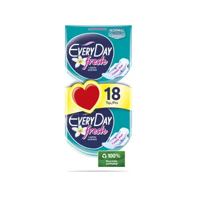 EVERYDAY Σερβιέτες Fresh Normal Ultra Plus Economy 18 Τεμ