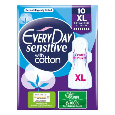EVERYDAY Σερβιέτες Sensitive Ultra Plus Extra Long 10 Τεμάχια