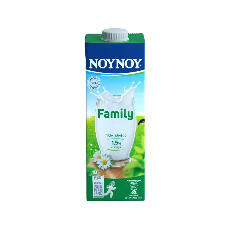 ΝΟΥΝΟΥ Family Γάλα Υψηλής Παστερίωσης Ελαφρύ 1lt