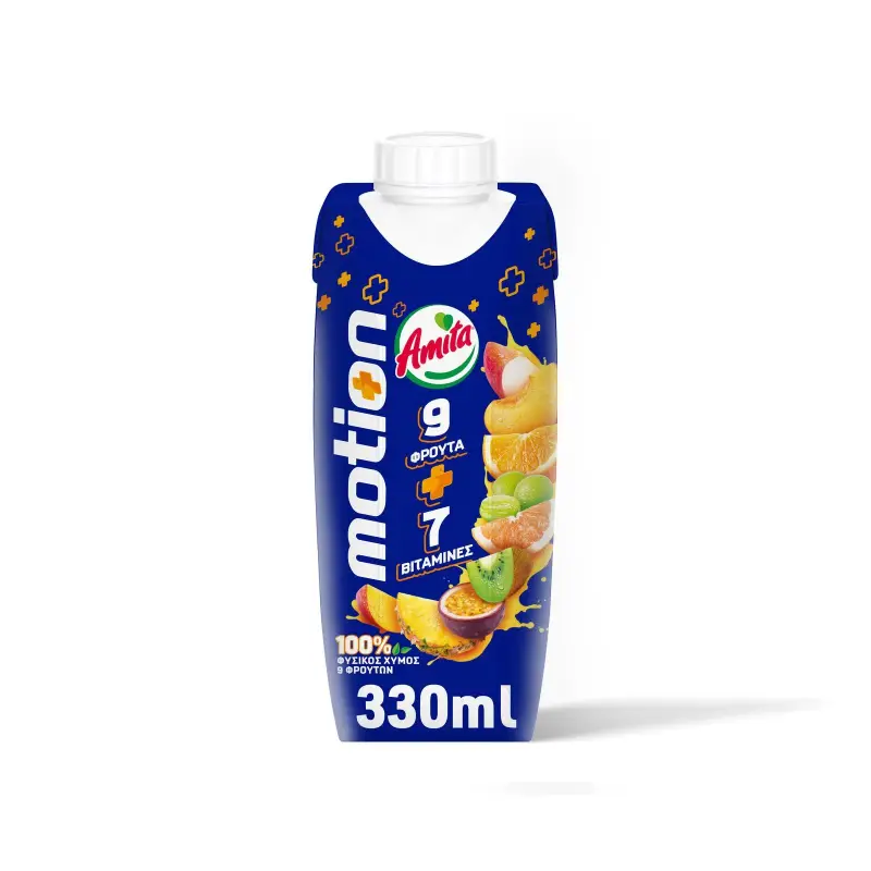 AMITA MOTION Φυσικός Χυμός 9 Φρούτων 7 Βιταμίνες 330ml