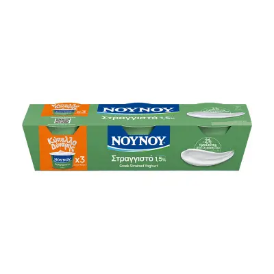ΝΟΥΝΟΥ Γιαούρτι Στραγγιστό 1,5' 3x200g