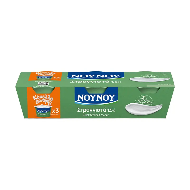 ΝΟΥΝΟΥ Γιαούρτι Στραγγιστό 1,5' 3x200g