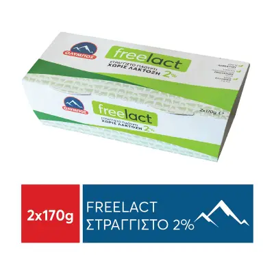 ΟΛΥΜΠΟΣ Freelact Γιαούρτι Στραγγιστό 2' Χωρίς λακτόζη 2x170g