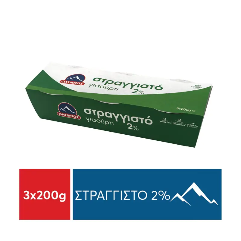 ΟΛΥΜΠΟΣ Γιαούρτι Στραγγιστό 2' 3x200g
