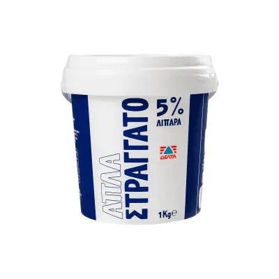 ΔΕΛΤΑ Απλά Στραγγάτο Επιδόρπιο Γιαούρτι 5' Λιπαρά 1kg
