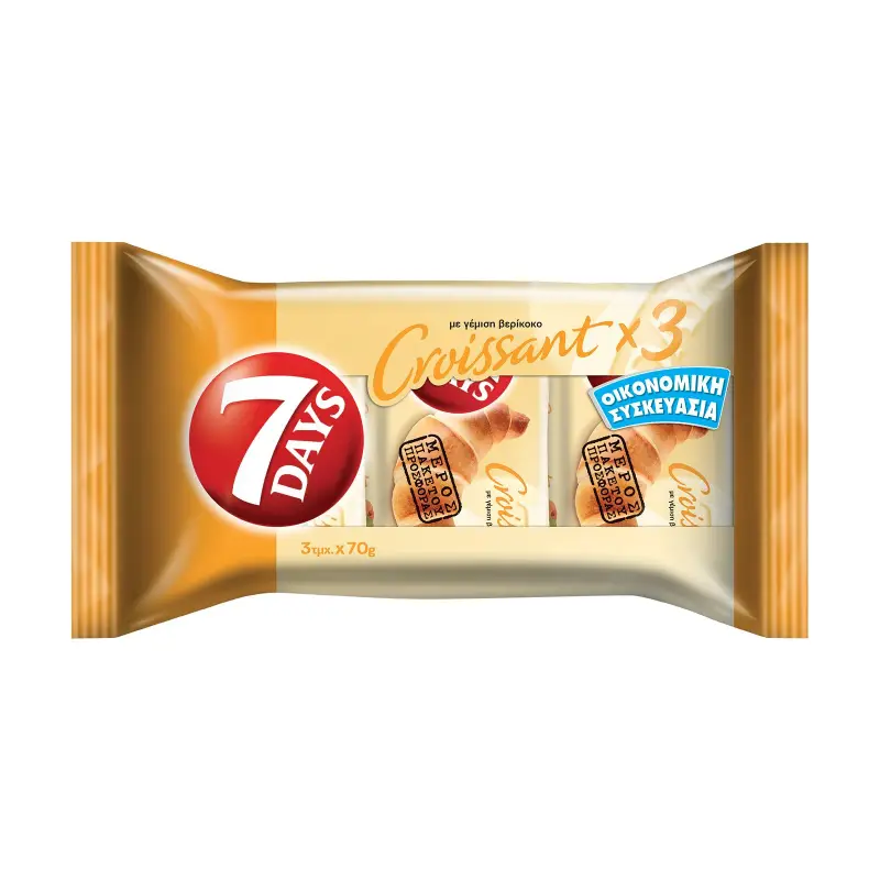 7 DAYS Κρουασάν με γέμιση Βερίκοκο 3x70g