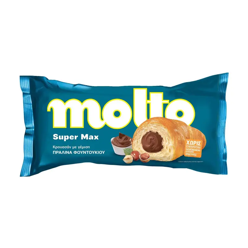 MOLTO Super Max Κρουασάν με γέμιση Πραλίνα 130g