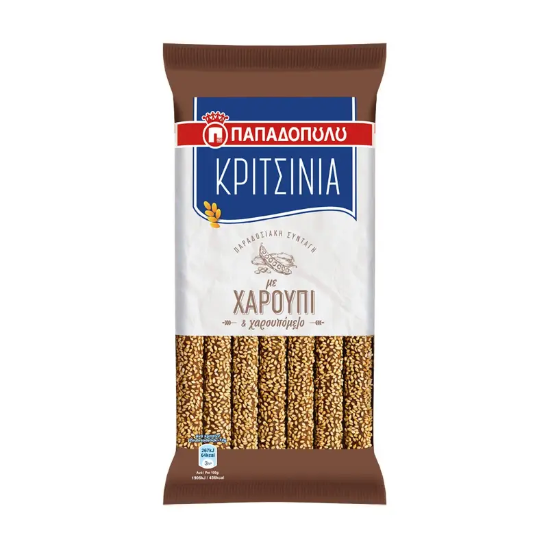 ΠΑΠΑΔΟΠΟΥΛΟΥ Κριτσίνια με Χαρούπι & Χαρουπόμελο Vegan 180g