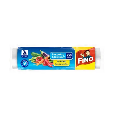 FINO Σακούλες Τροφίμων σε Ρολό Μεσαίες 3lt 250τεμ