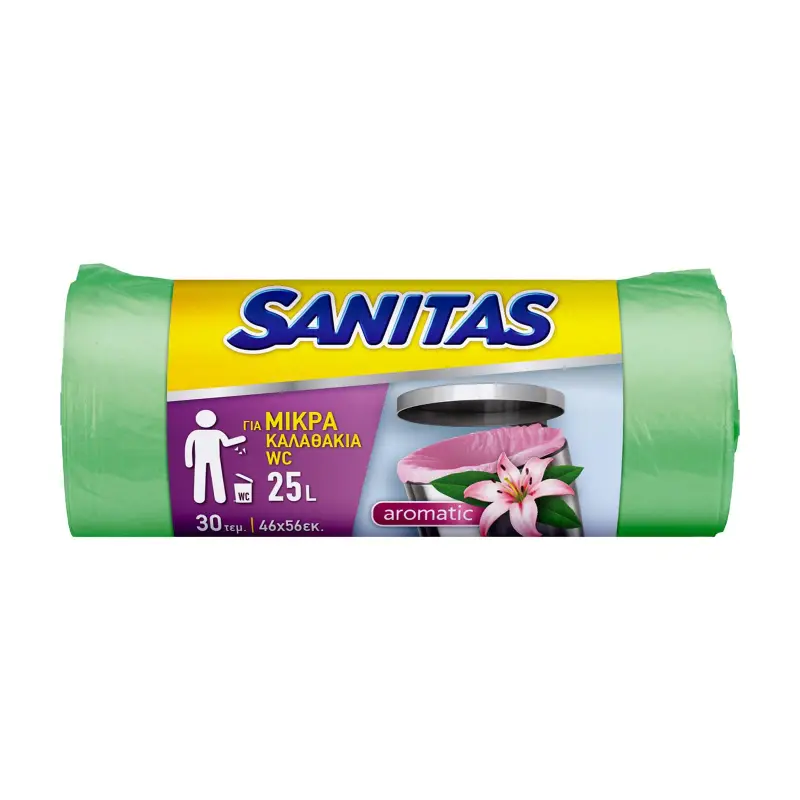SANITAS Σακούλες Απορριμμάτων Αρωματικές Μικρές 46x56cm 25lt 30τεμ