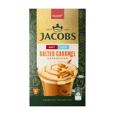 JACOBS Στιγμιαίο Ρόφημα Iced Cappuccino Salted Caramel 8×17,8g