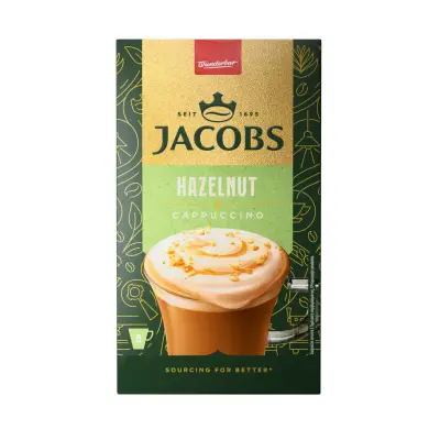 JACOBS Στιγμιαίος Καφές Cappuccino Φουντούκι 8×17.8g