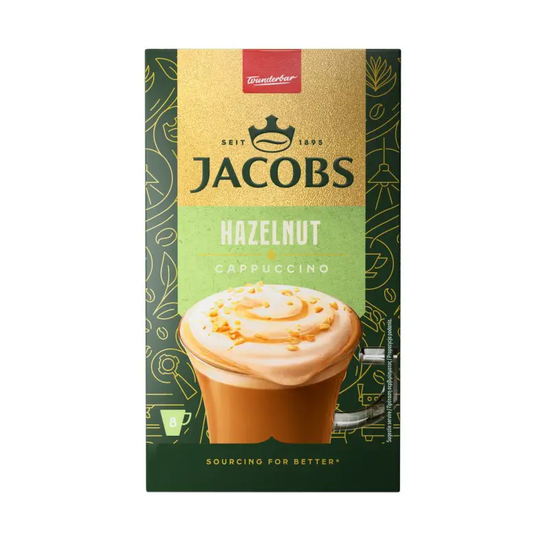 JACOBS Στιγμιαίος Καφές Cappuccino Φουντούκι 8×17.8g