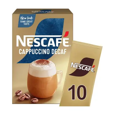 NESCAFE Στιγμιαίο Ρόφημα Cappuccino Decaf 10×12,5g