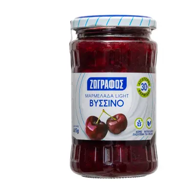 ΖΩΓΡΑΦΟΣ Μαρμελάδα Βύσσινο Light Vegan Χωρίς γλουτένη 415g