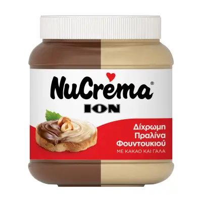 ΙΟΝ Nucrema Δίχρωμη Πραλίνα Φουντουκιού 380g
