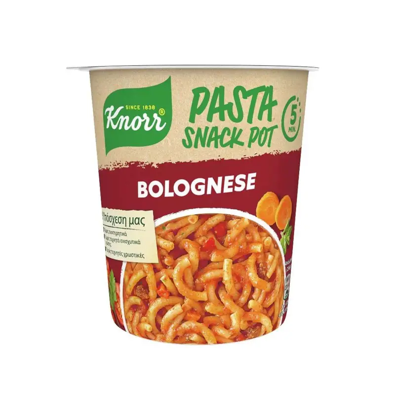 KNORR Ζυμαρικά Snack Pot Bolognese 60gr