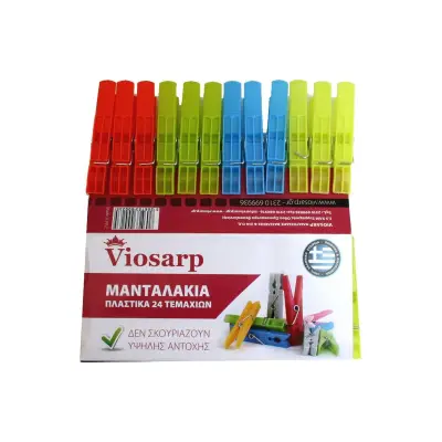 Viosarp Μανταλάκια από Πλαστικό 24τμχ
