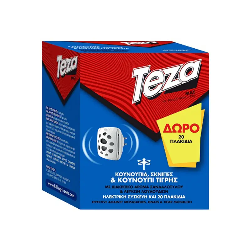 Εντομοαπωθητική Συσκευή Ταμπλέτας Teza (1τεμ) + 20 Ταμπλέτες Δώρο